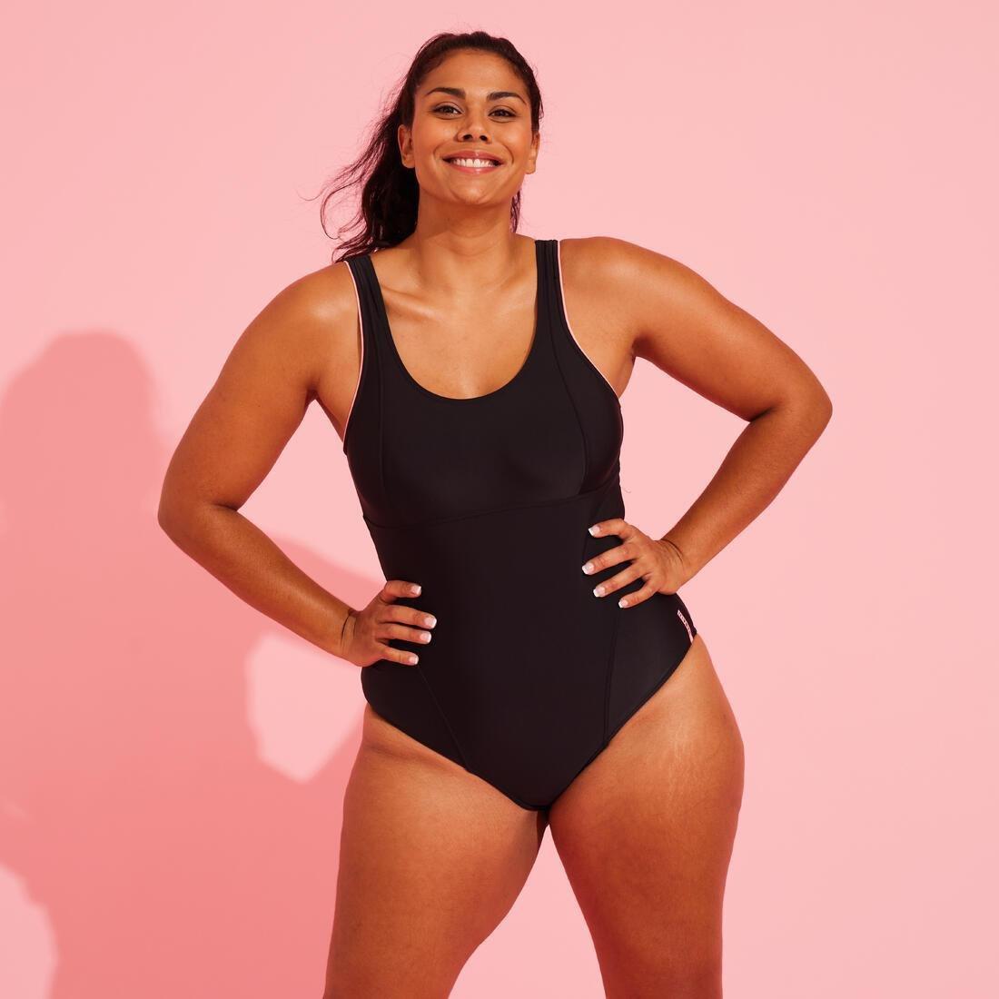 Women Aquafitness One-Piece Swimsuit Doli, Black, , large image number 7