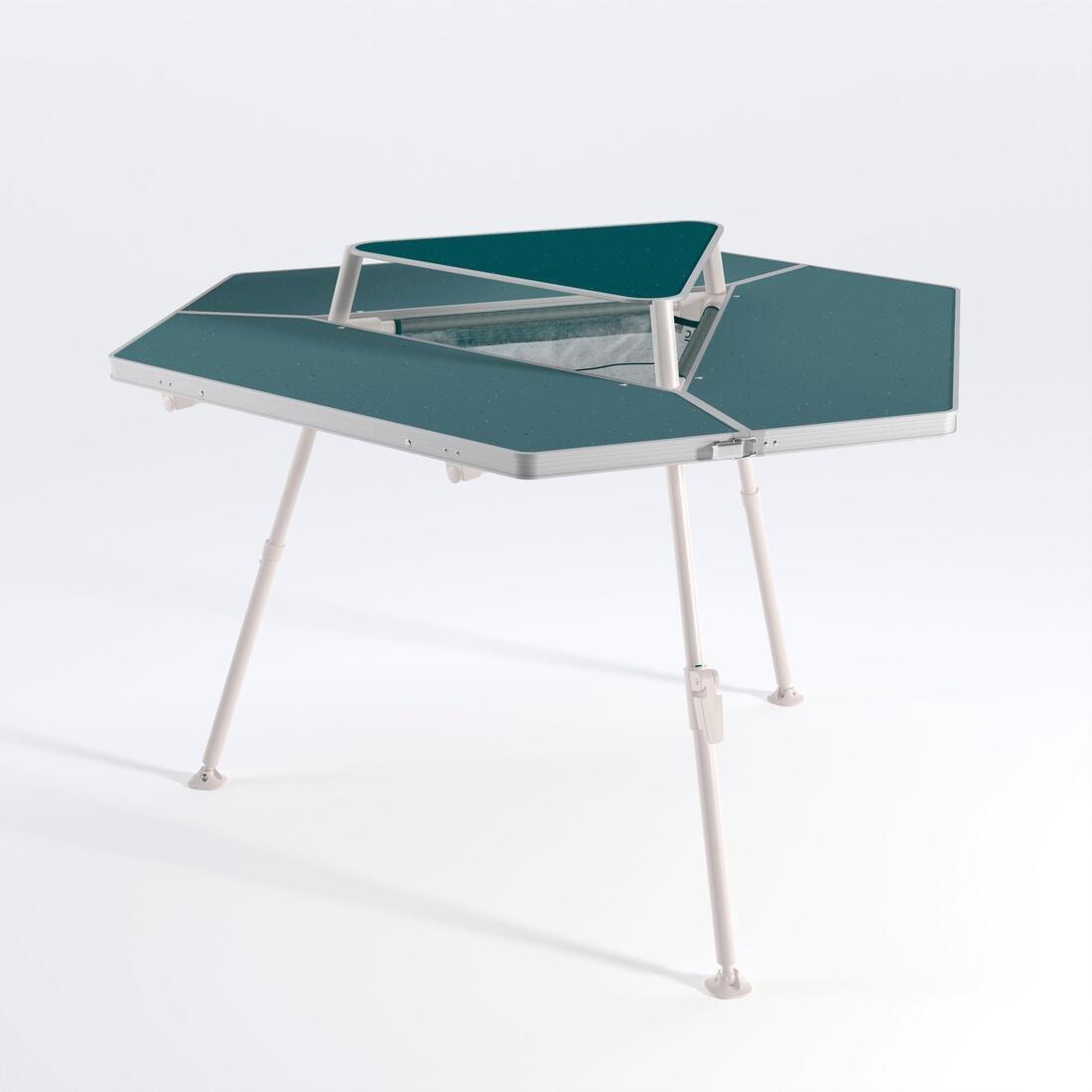Hexagonal And Sociable Camping Table - 6 Person, Green, No Color, large image number 0