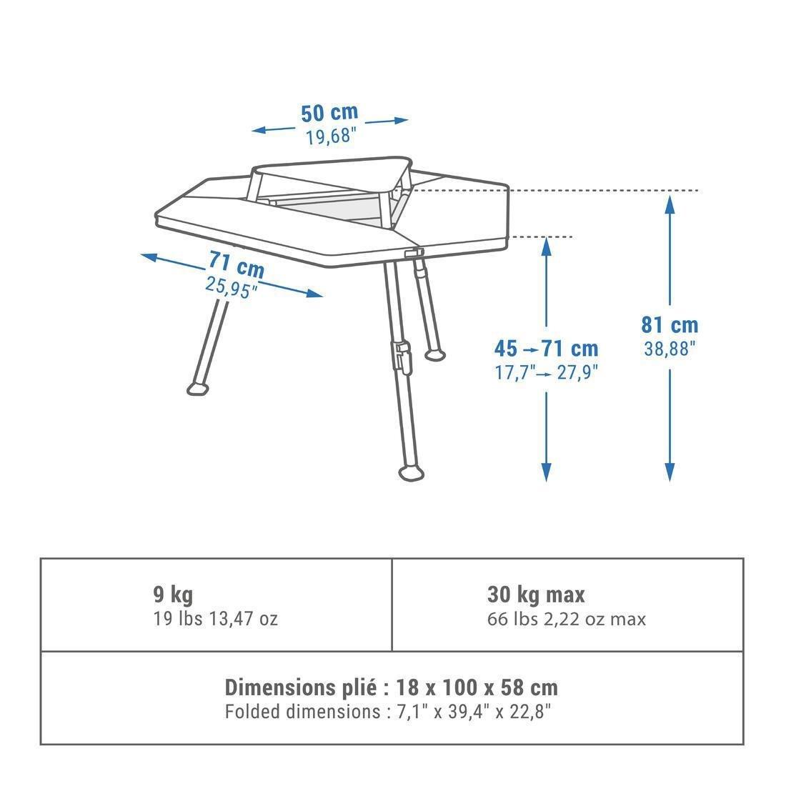 Hexagonal And Sociable Camping Table - 6 Person, Green, No Color, large image number 1