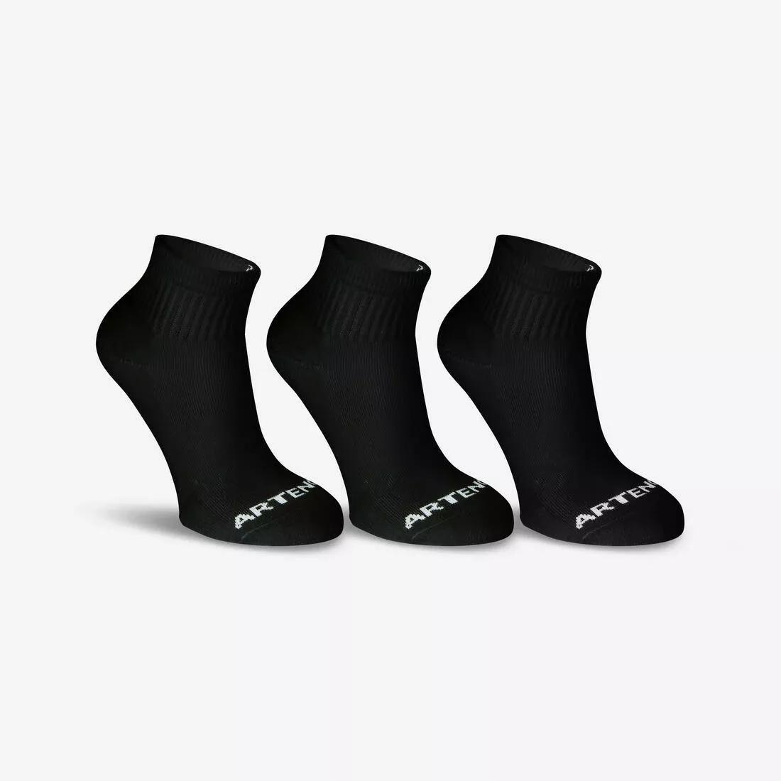 Kids Unisex Mid Sports Socks - Rs 100 Tri-Pack, Black, , large image number 1