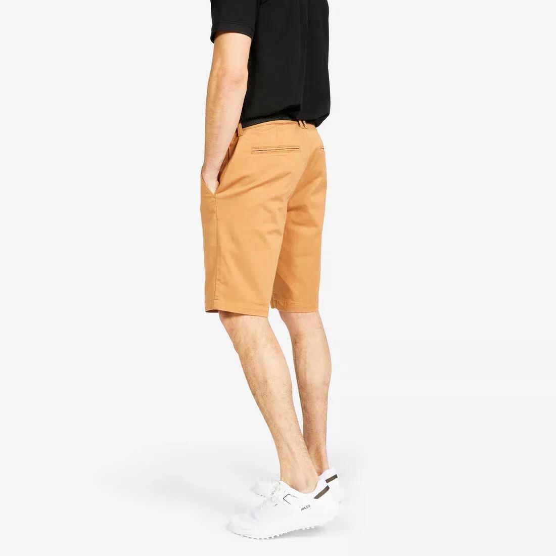 Men's golf cotton chino shorts - MW500, caramel brown, , large image number 0