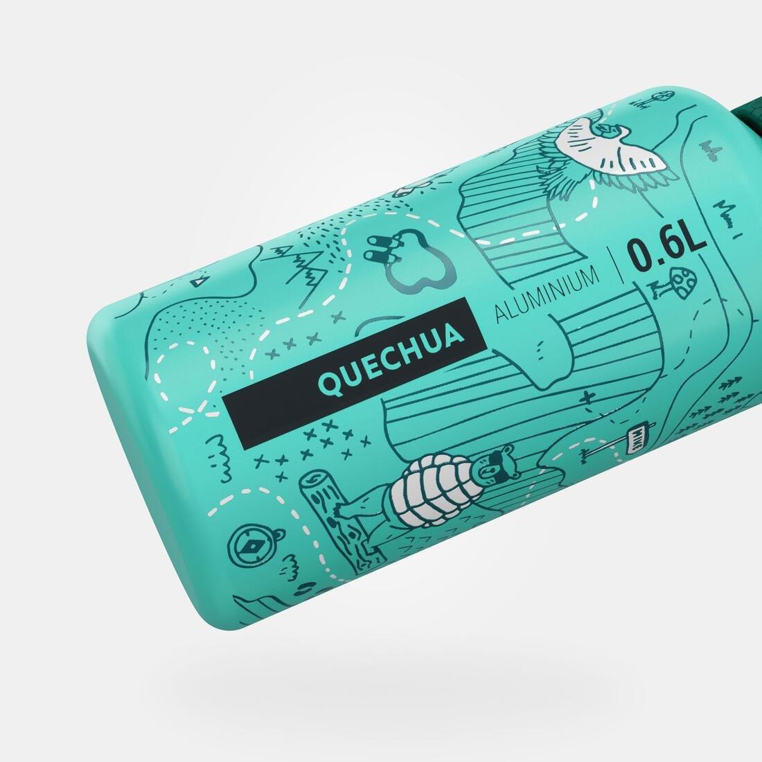 Aluminium Hiking Water Bottle 900 Instant Cap With Straw 0.6 Litre, Blue, 5401_000, large image number 3