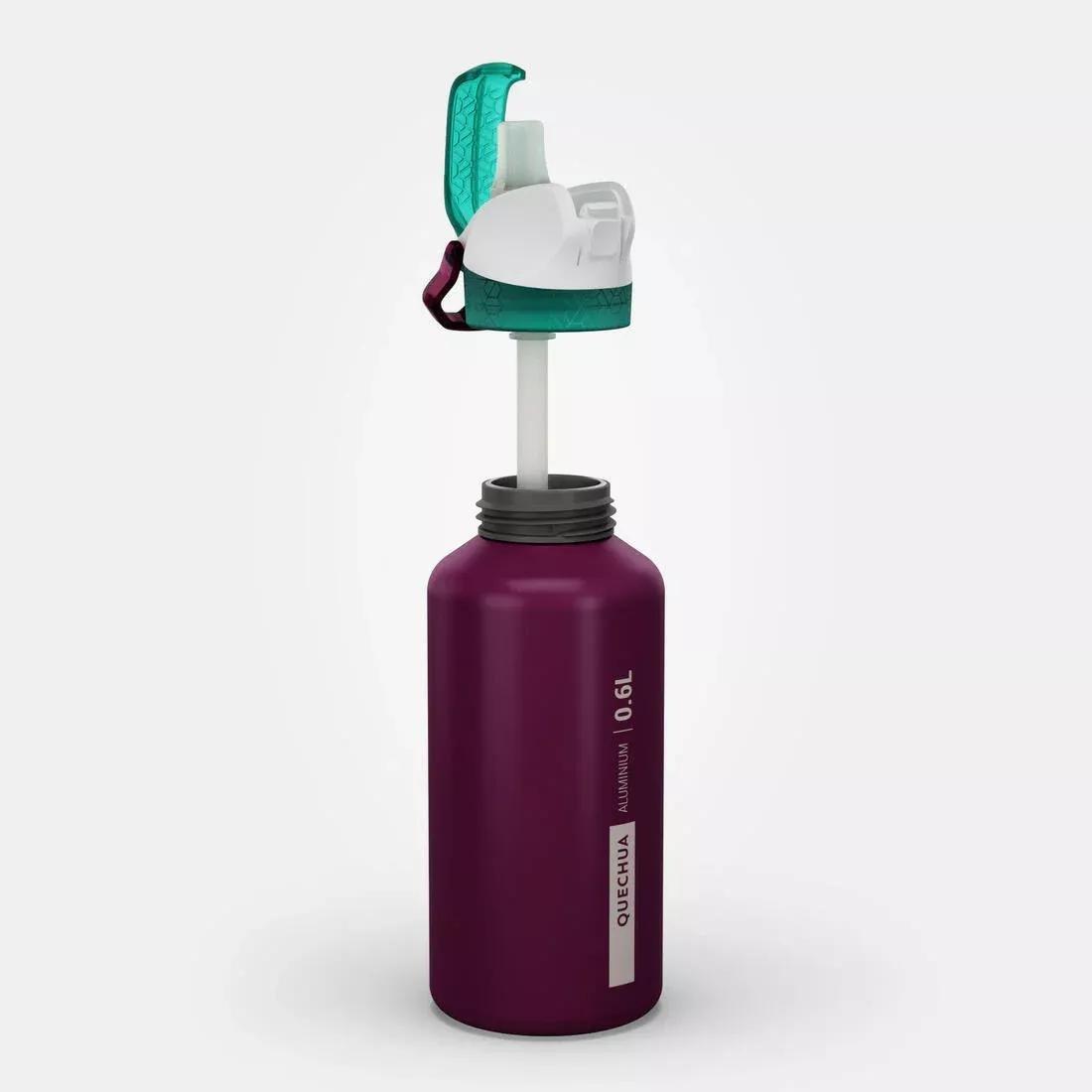 Aluminium Hiking Water Bottle 900 Instant Cap With Straw 0.6 Litre, Green, No Color, large image number 13