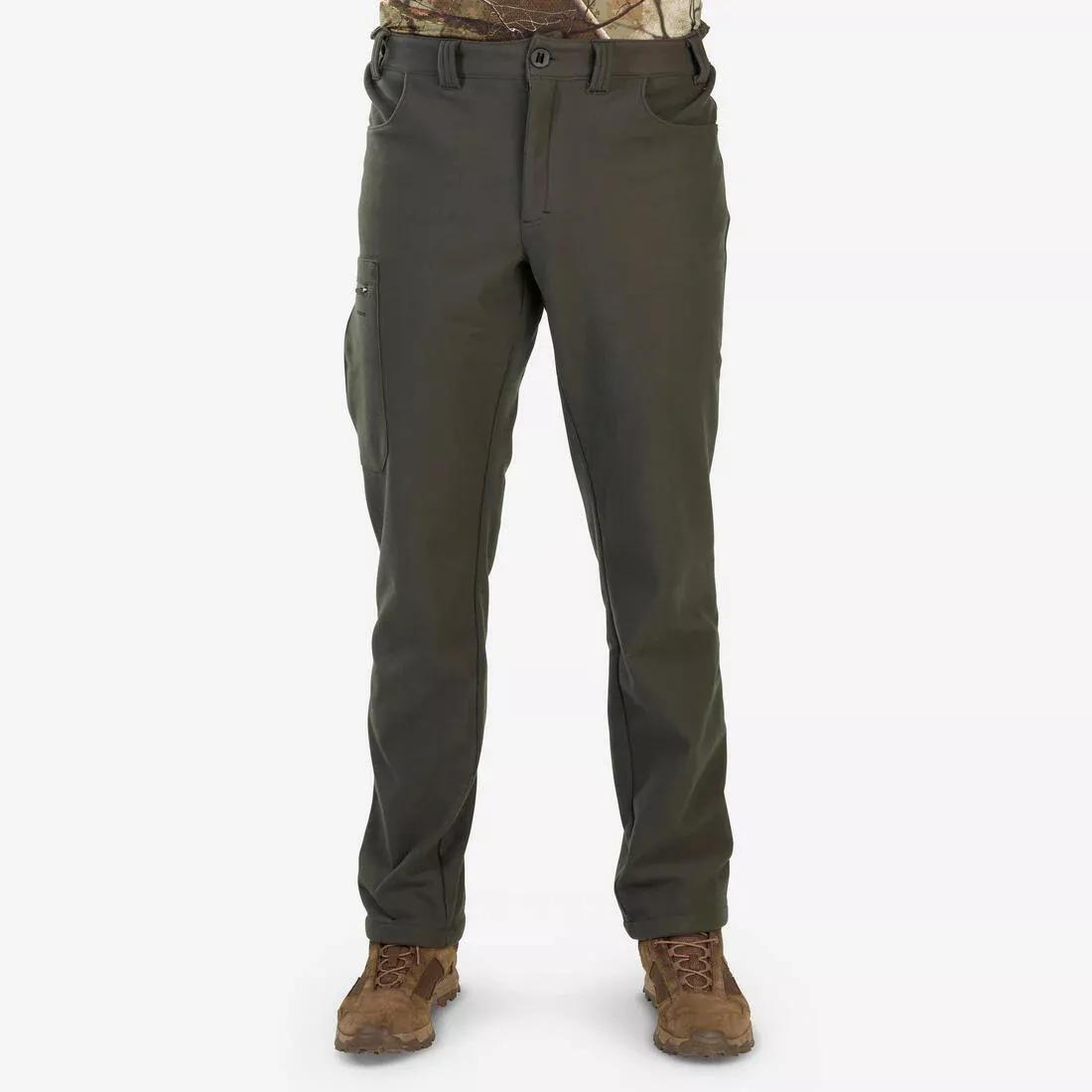 Warm Silent Fleece Trousers, Green, 5401_000, large image number 0
