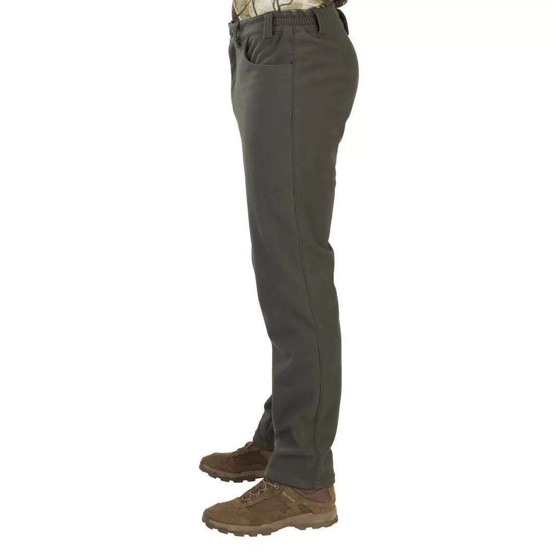 Warm Silent Fleece Trousers, Green, 5401_000, large image number 2