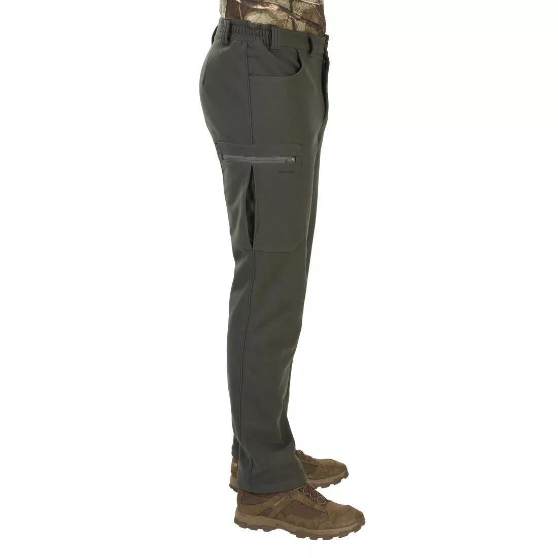 Warm Silent Fleece Trousers, Green, 5401_000, large image number 3