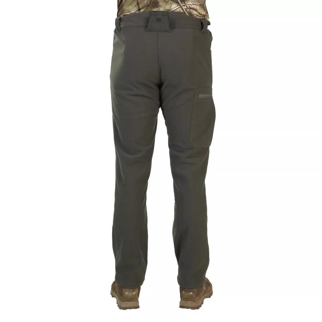 Warm Silent Fleece Trousers, Green, 5401_000, large image number 4
