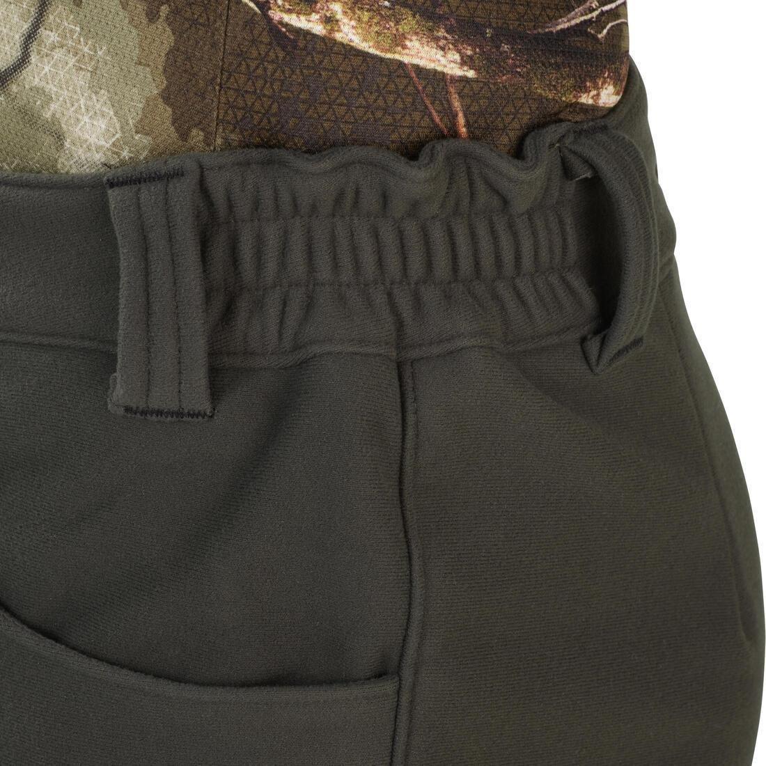Warm Silent Fleece Trousers, Green, 5401_000, large image number 5