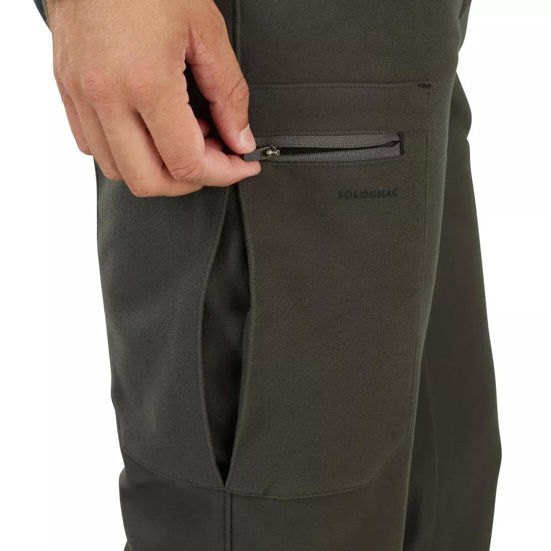 Warm Silent Fleece Trousers, Green, 5401_000, large image number 7