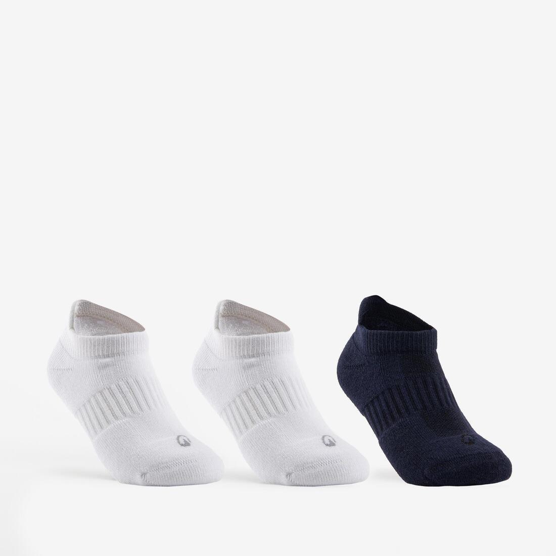 Kids Unisex Low Tennis Socks - Tri-Pack Rs 500, Black, 5401_000, medium