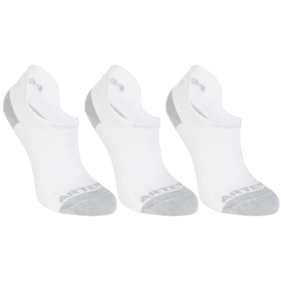 ARTENGO - Kids Low Tennis Socks Tri-Pack Rs 500, Black