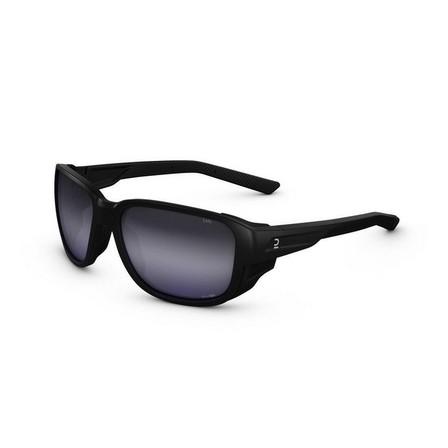 QUECHUA - Adult Hiking Sunglasses - Mh570 - Category 4 Polarised, Black
