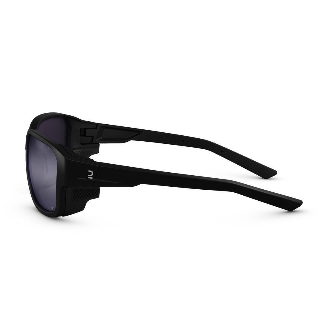 QUECHUA - Adult Hiking Sunglasses - Mh570 - Category 4 Polarised, Black