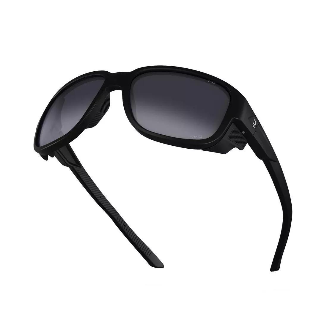 QUECHUA - Adult Hiking Sunglasses - Mh570 - Category 4 Polarised, Black