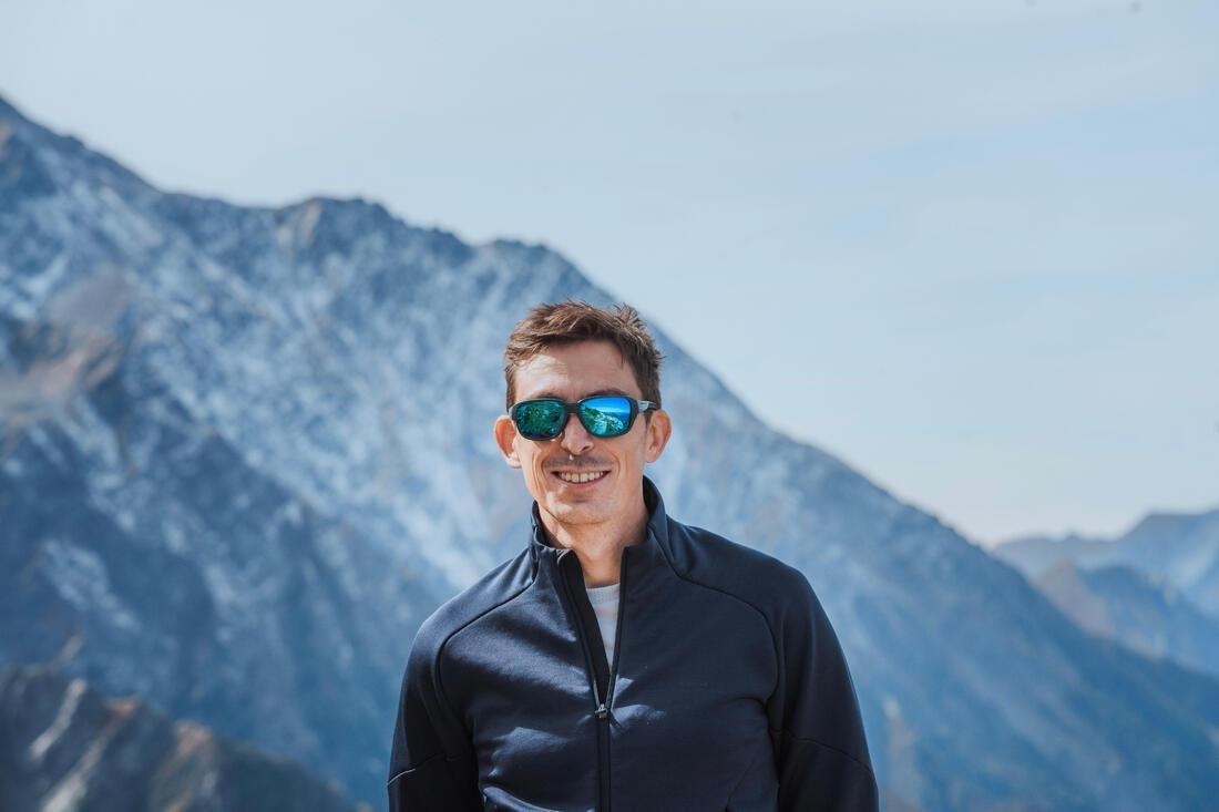 BURGUNDY PURPLE ADULTS HIKING SUNGLASSES - MH570 - CATEGORY 4HD, No Color, medium