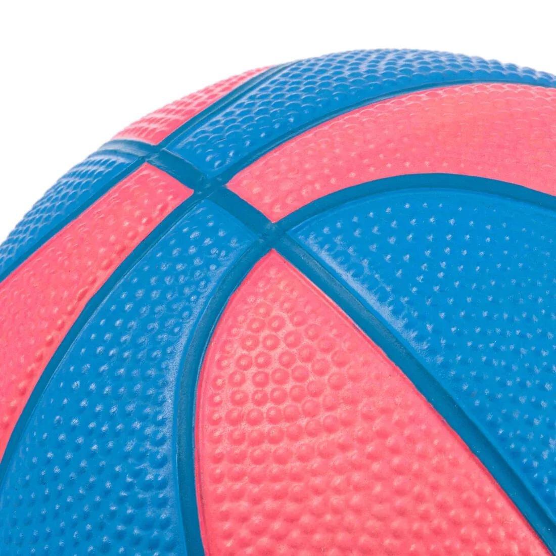 Kids Girls Basketball - Size 1 K100 Rubber, Pink, No Color, large image number 3