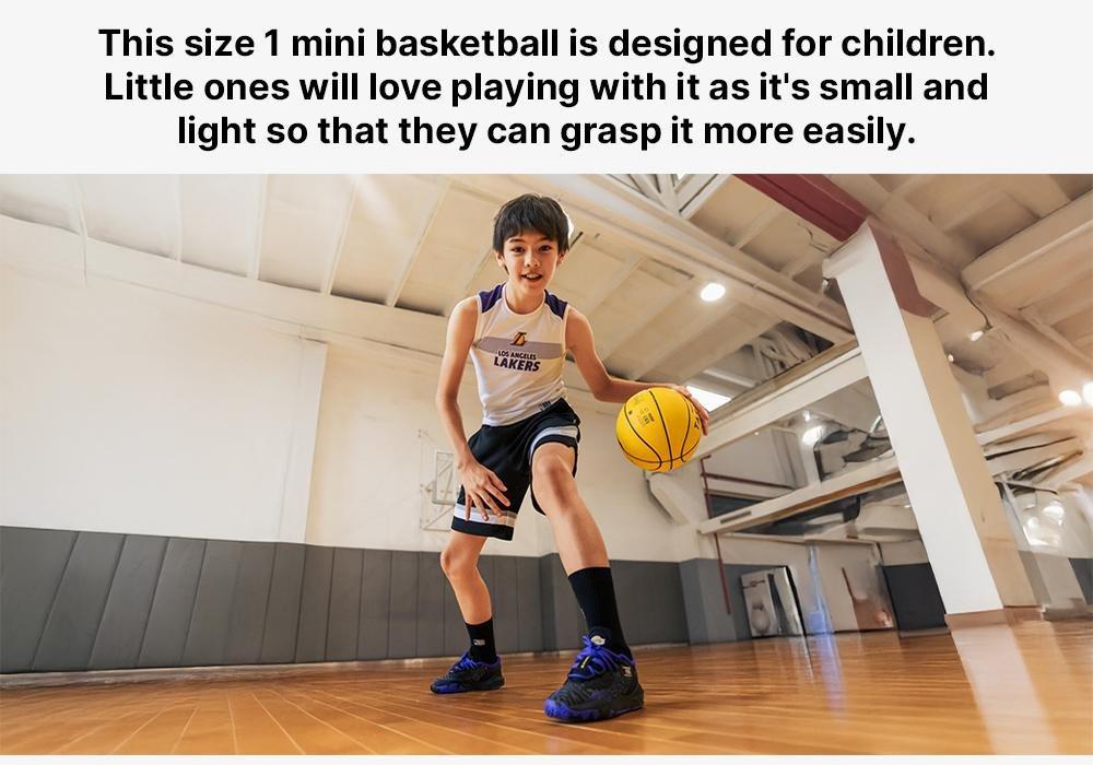 Mini B Kids' 1 Basketball. -Yellow, No Color, medium