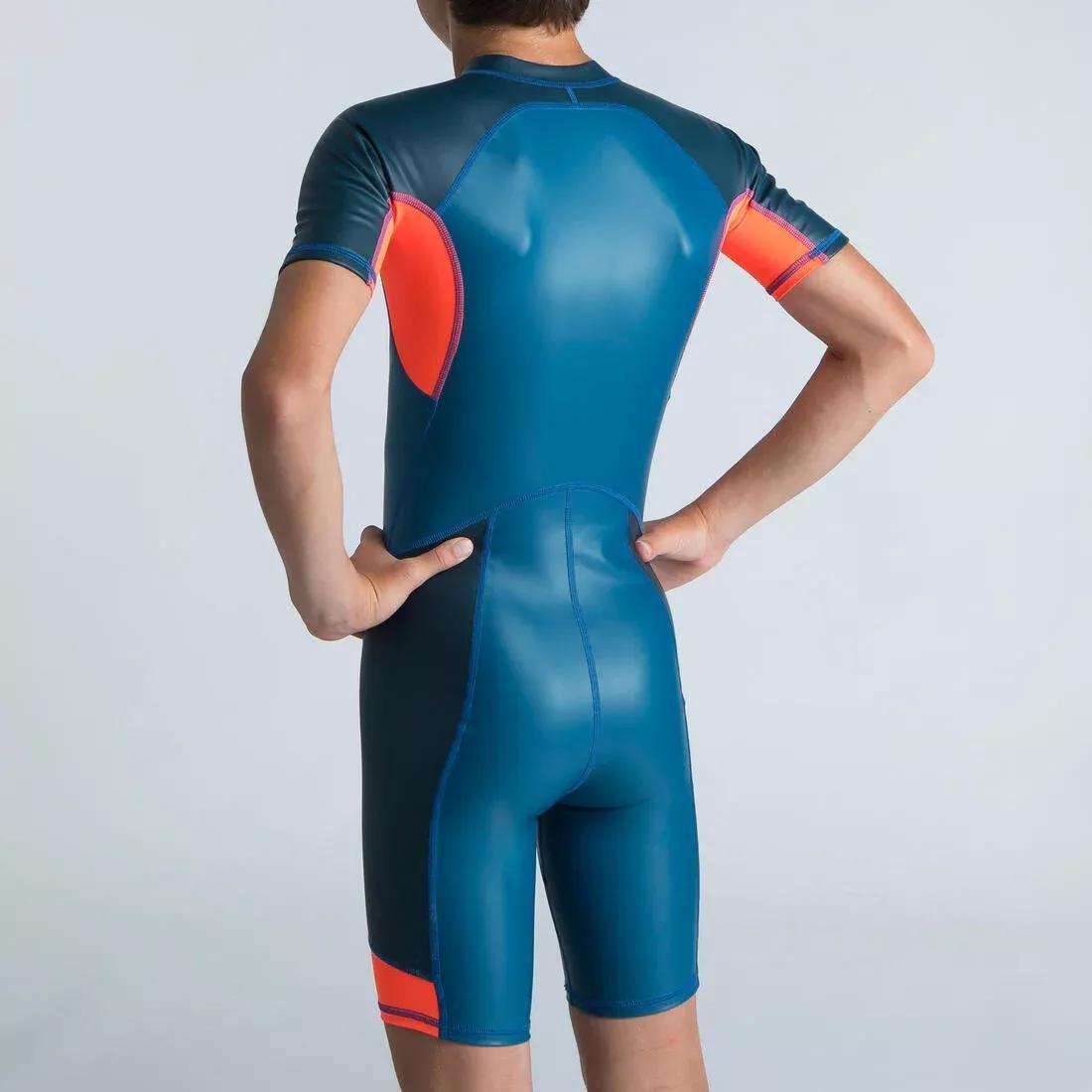 Kids Boys Swimming Suit - Shorty 100 Kloupi, Blue, No Color, medium