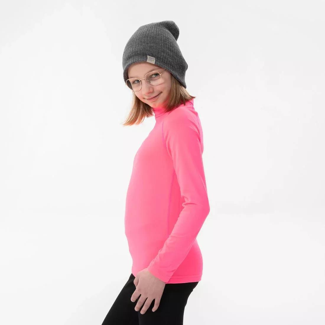 WEDZE - Kids Ski Base Layer Top - Bl500, Black