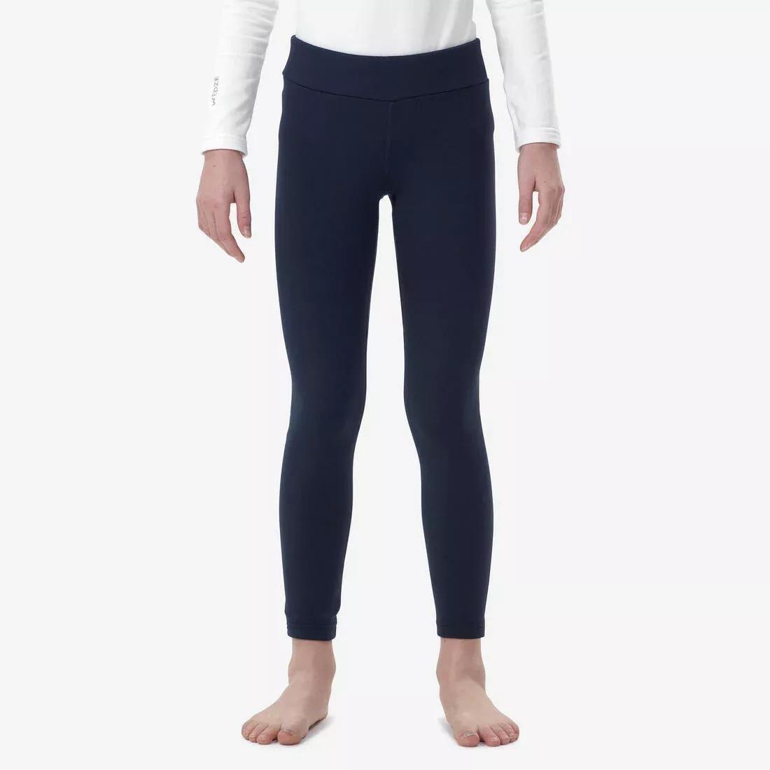 Kids Boys Thermal Ski Base Layer Trousers - Bl 500, Navy Blue, No Color, medium