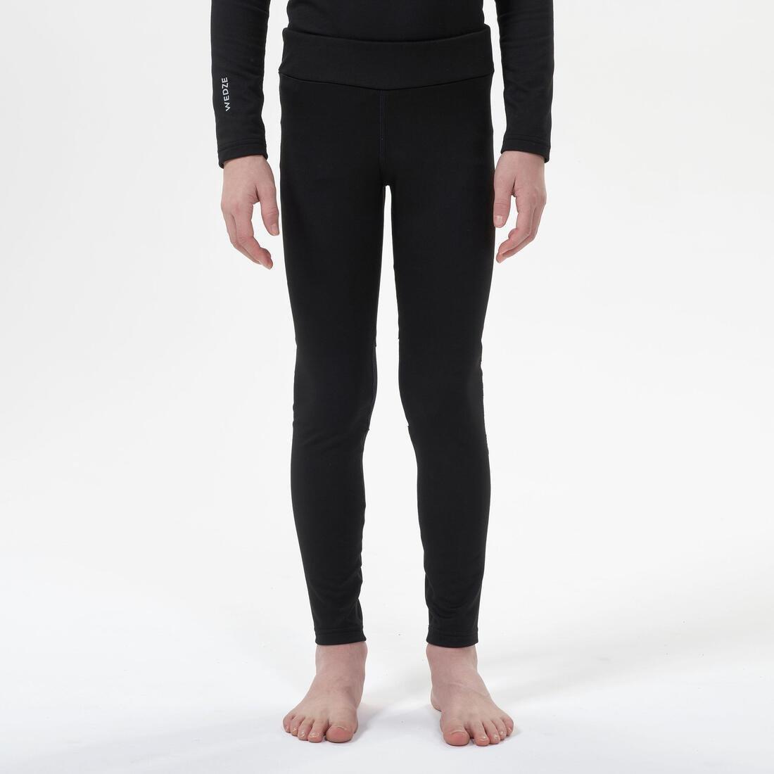 Kids Ski Base Layer Bottoms - Bl 500, Black, , large image number 2