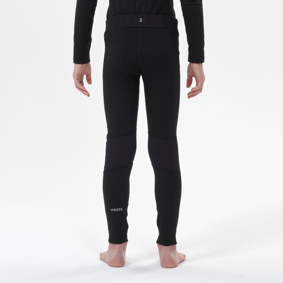 Kids Ski Base Layer Bottoms - Bl 500, Black, , large image number 4