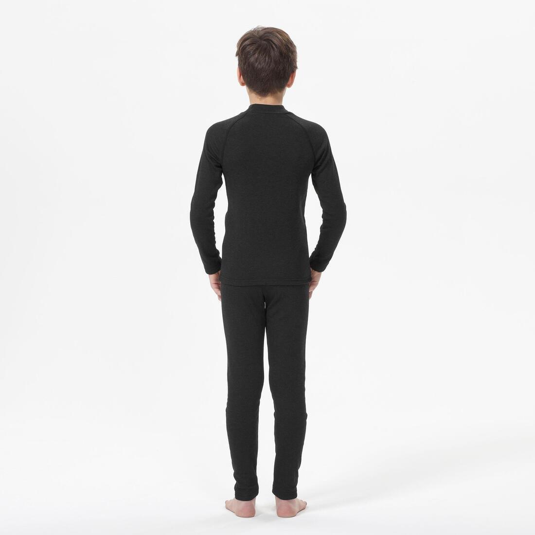 Kids Ski Base Layer Bottoms - Bl 500, Black, , large image number 5