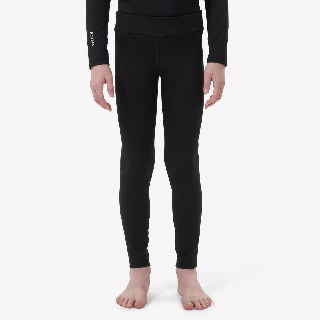 Kids Ski Base Layer Bottoms - Bl 500, Black, No Color, large image number 8