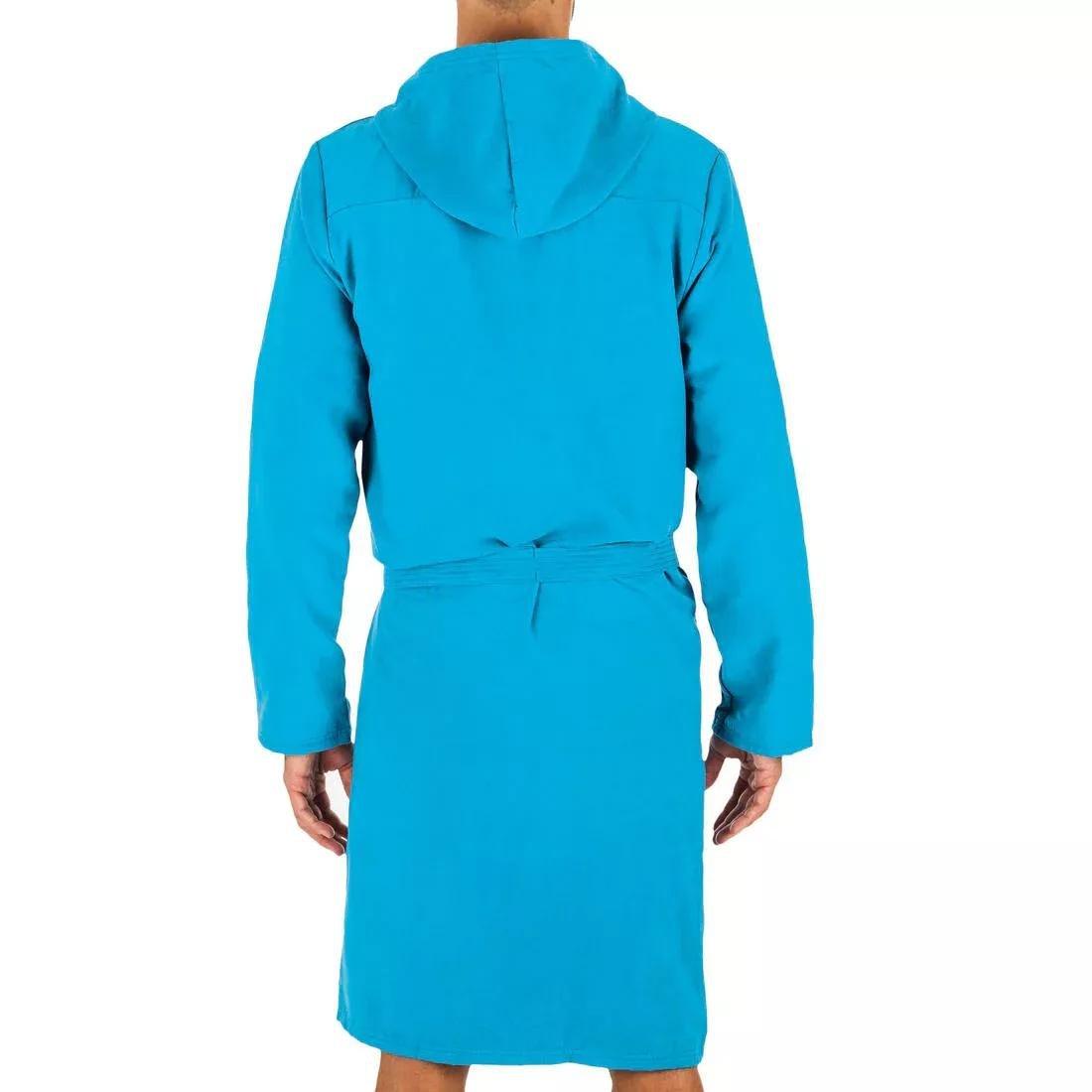 Men Compact Microfibre Pool Bathrobe, Blue, , large image number 3