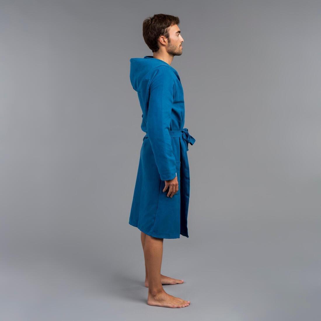 Men Compact Microfibre Pool Bathrobe, Blue, , large image number 8