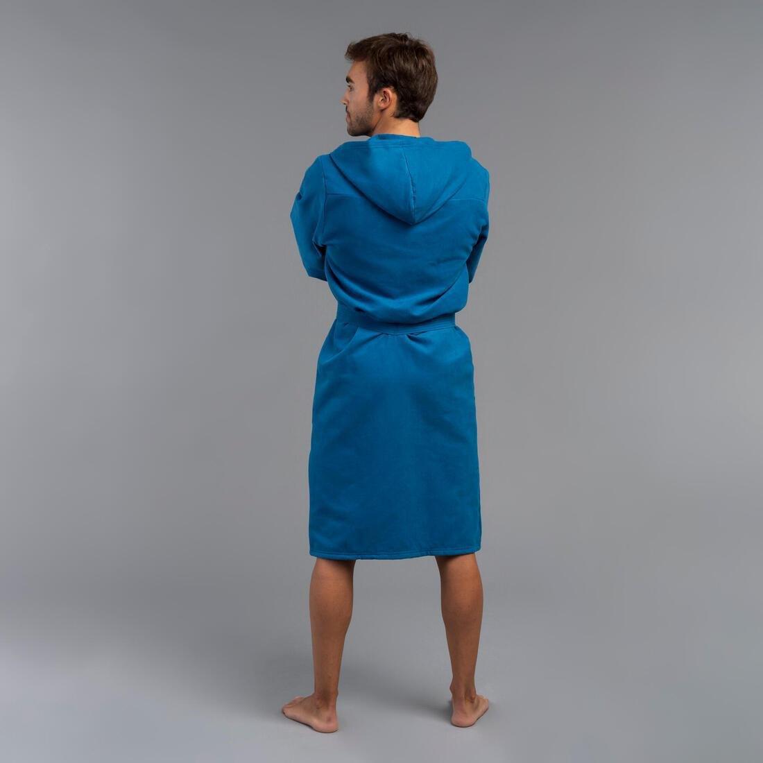 Men Compact Microfibre Pool Bathrobe, Blue, , large image number 10
