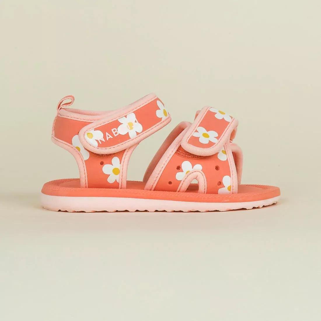 Baby swimming Sandals - flamingo print, Deep Blue, , large image number 12