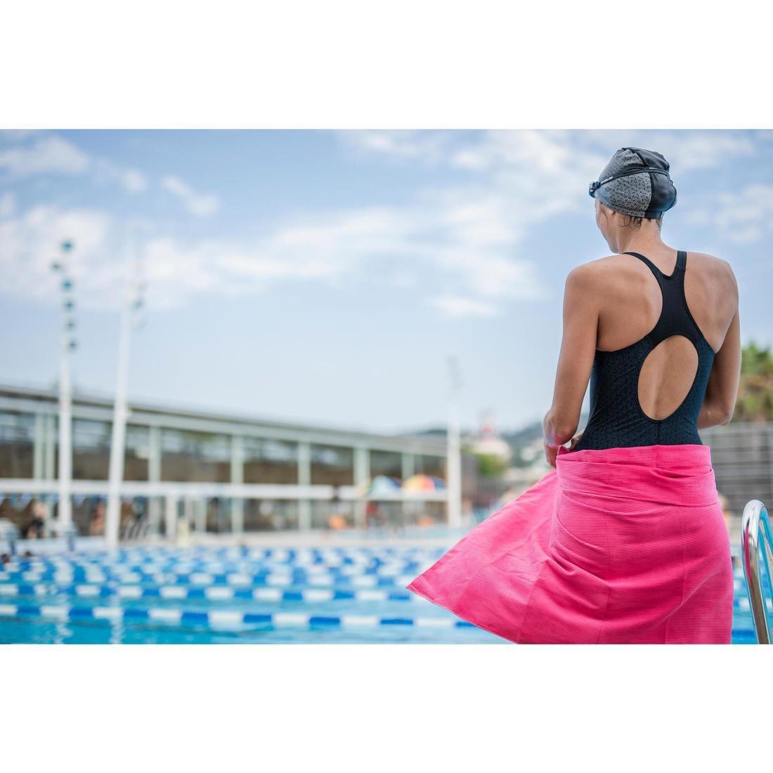 Swimming Microfibre Towel Size Xl 110 X 175 Cm, Green, No Color, large image number 2