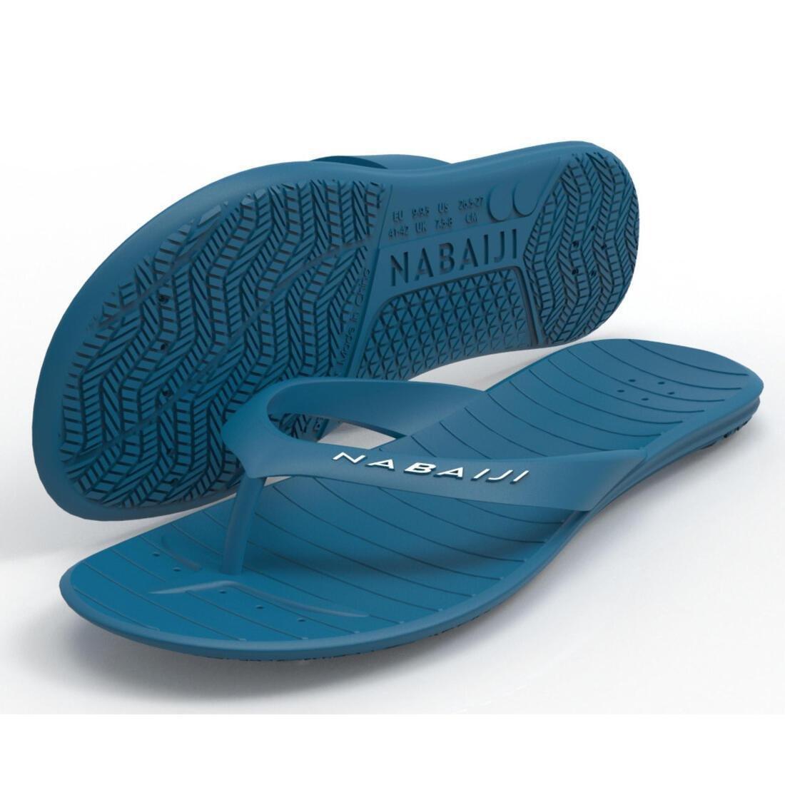 Women Pool Flip-Flops Tonga 100 Basic, Blue, , large image number 4