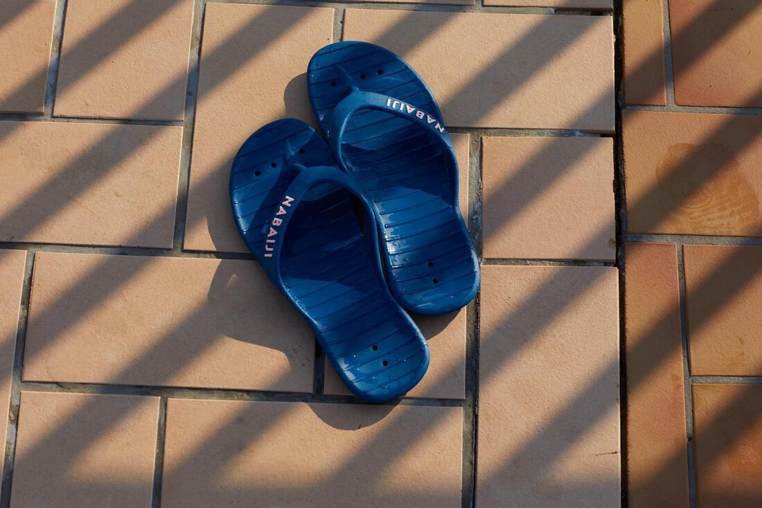 Women Pool Flip-Flops Tonga 100 Basic, Blue, , large image number 7