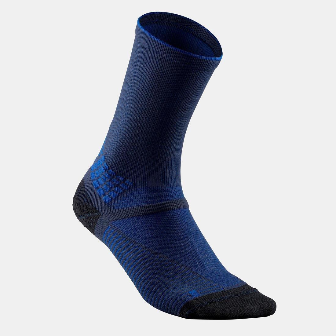 Adults High-Rise Hiking Socks (2 Pairs) - Hike 500, Blue, No Color, large image number 14