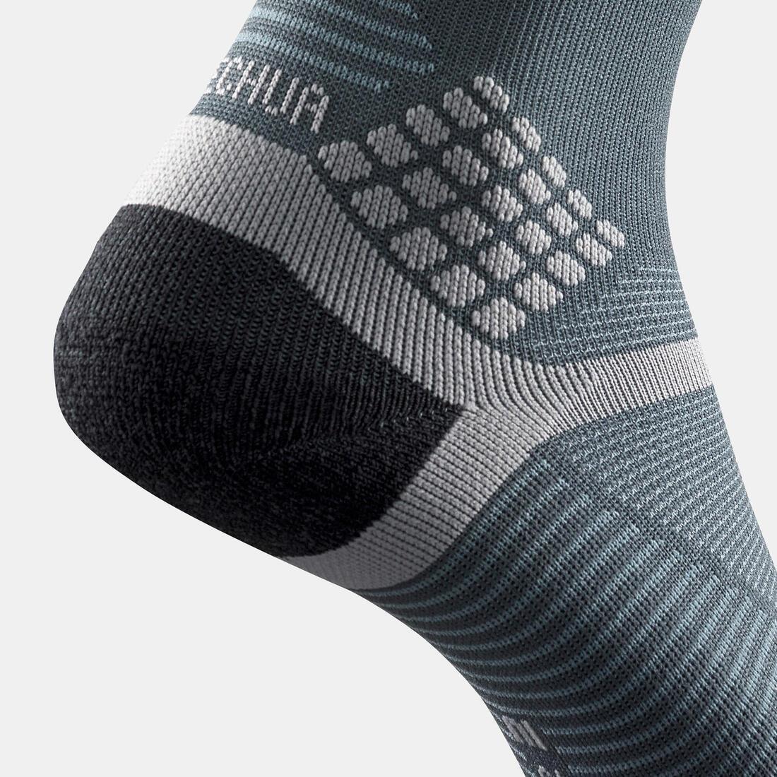 Hiking Socks - Mh500 High X2 Pairs, Carbon Grey, , large image number 3