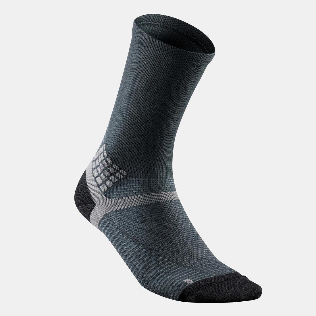Hiking Socks - Mh500 High X2 Pairs, Carbon Grey, , large image number 11