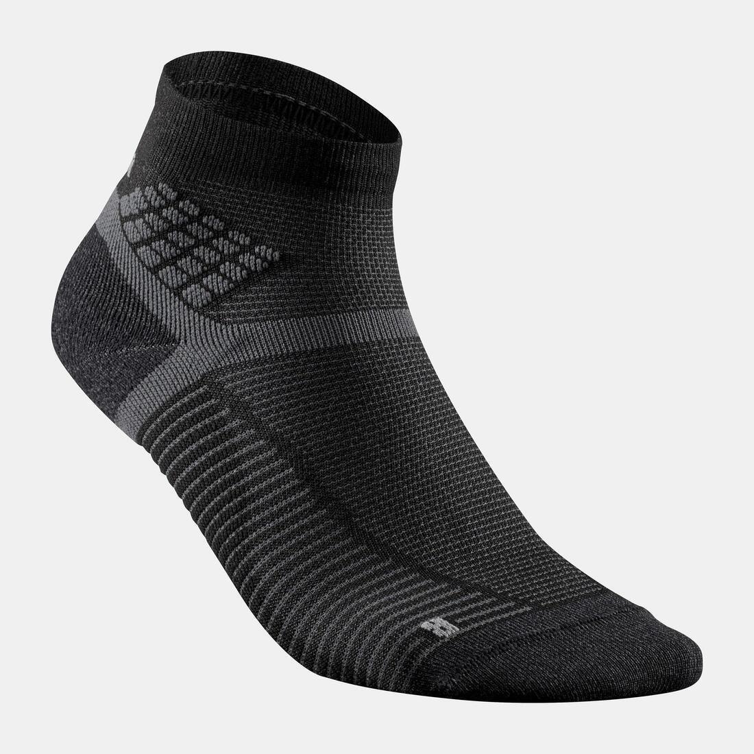 Unisex Hiking Socks - Mh500 Mid X2 Pairs, Black, , large image number 2