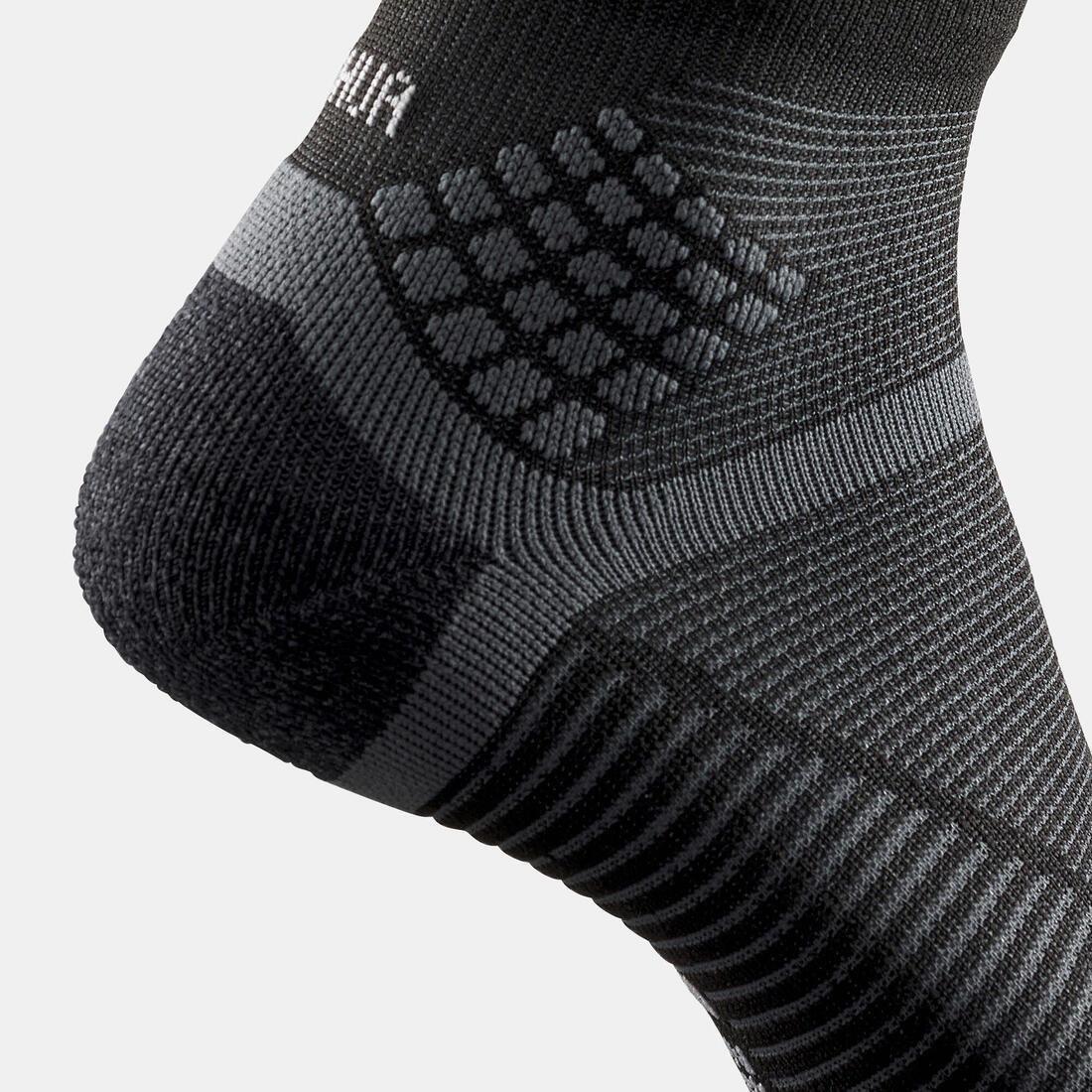Unisex Hiking Socks - Mh500 Mid X2 Pairs, Black, , large image number 3