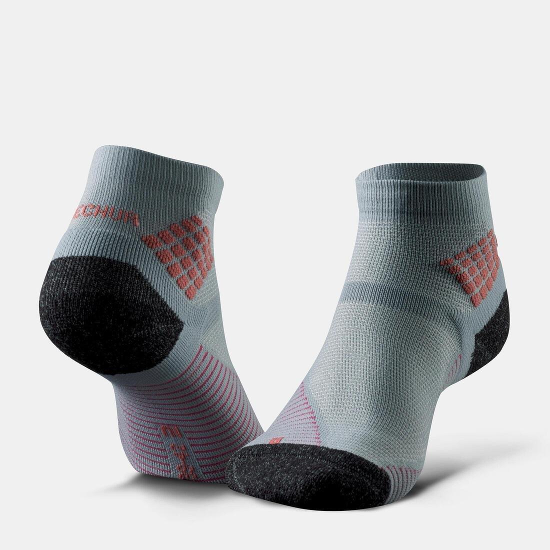 QUECHUA - Unisex Hiking Socks - Mh500 Mid X2 Pairs, Black