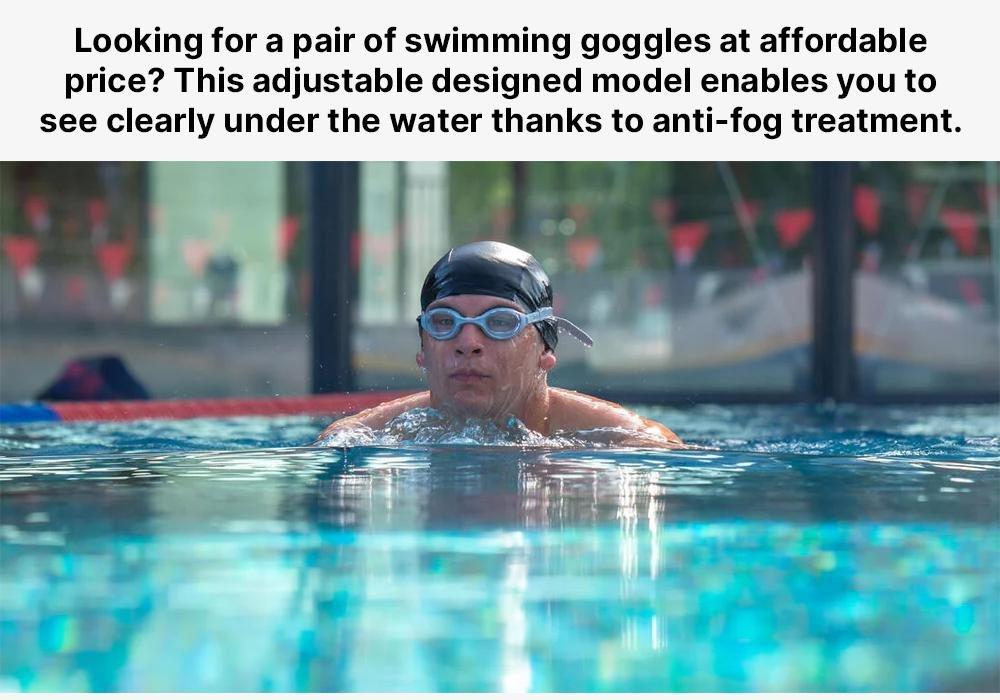 Unisex Ready 100 Swimming Goggles, Grey, No Color, large image number 14
