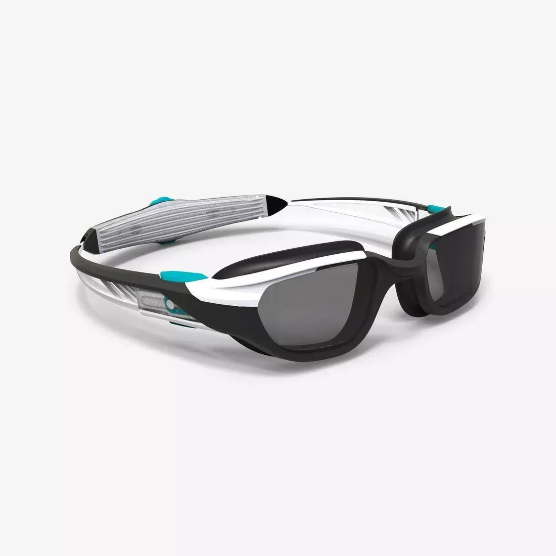 BLACK Swimming goggles - TURN Size S - Smoked Lenses - White/Black/Turquoise, , medium