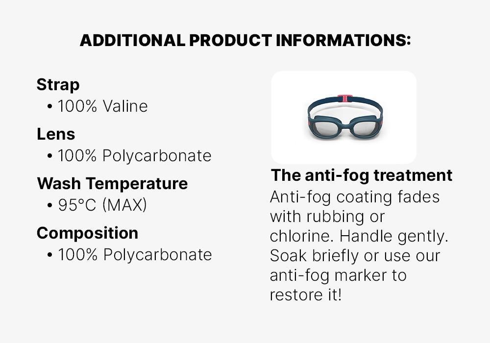 Swimming Goggles Soft - 100 Size L, Navy, No Color, large image number 2