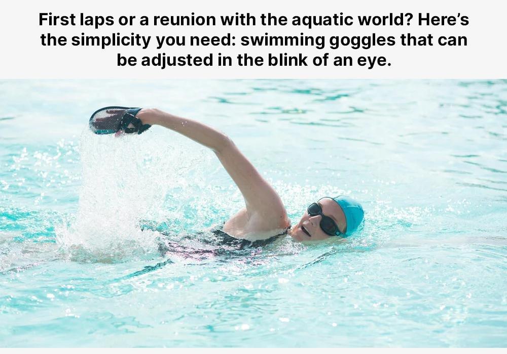 Swimming Goggles Soft - 100 Size L, Navy, No Color, large image number 5