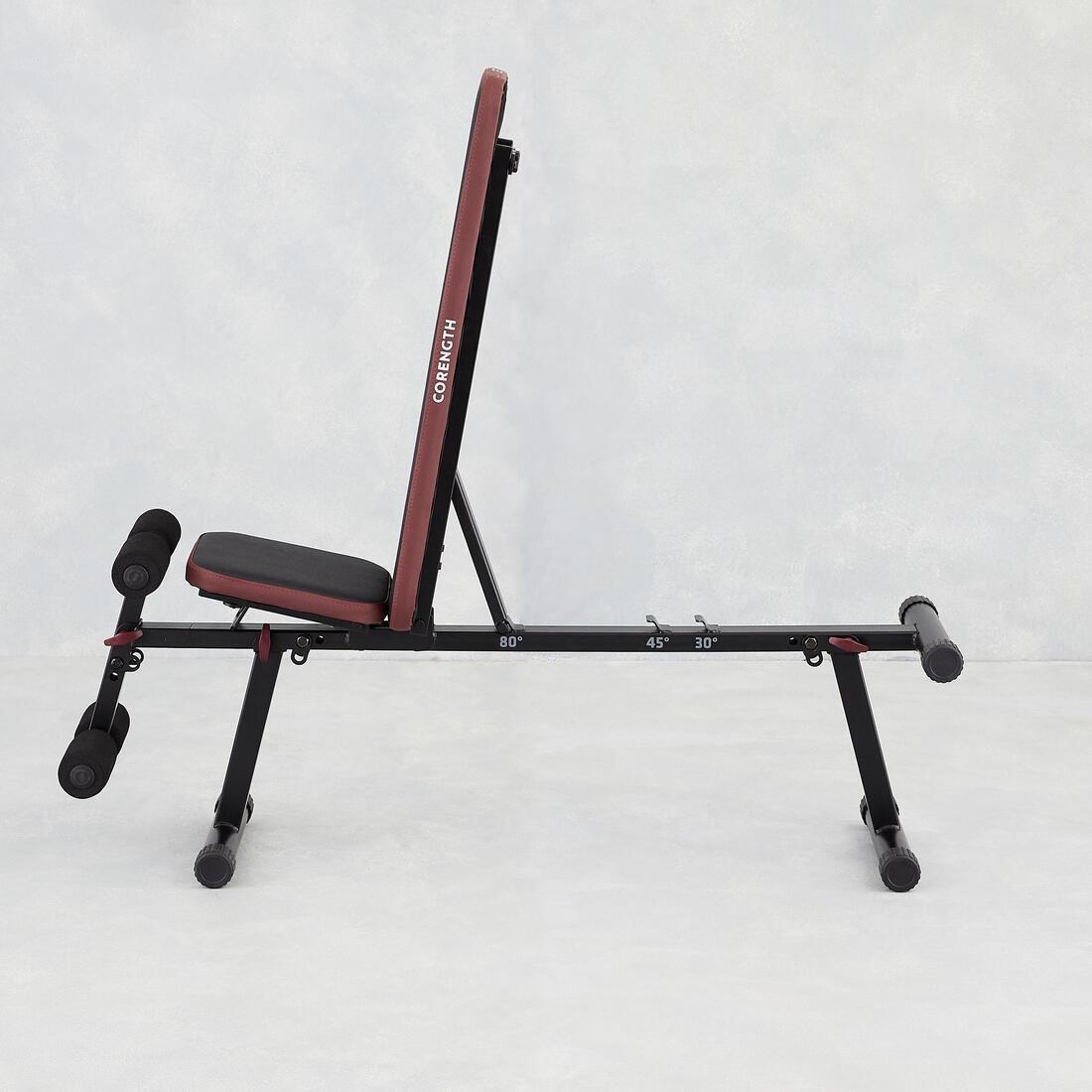 Folding Incline Decline Abs Weight Training Bench 500, No Color, large image number 1