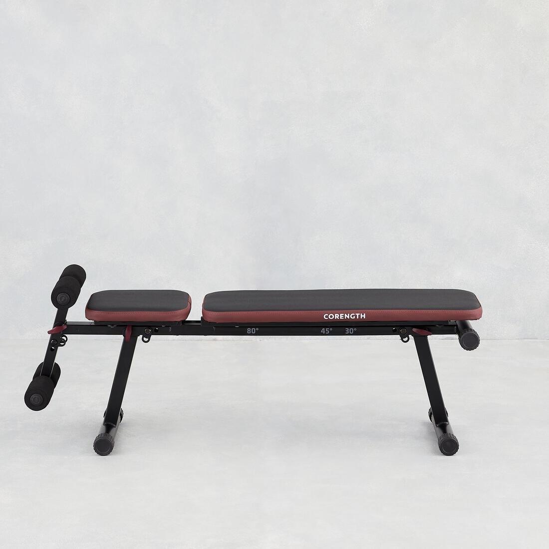 Folding Incline Decline Abs Weight Training Bench 500, No Color, large image number 4