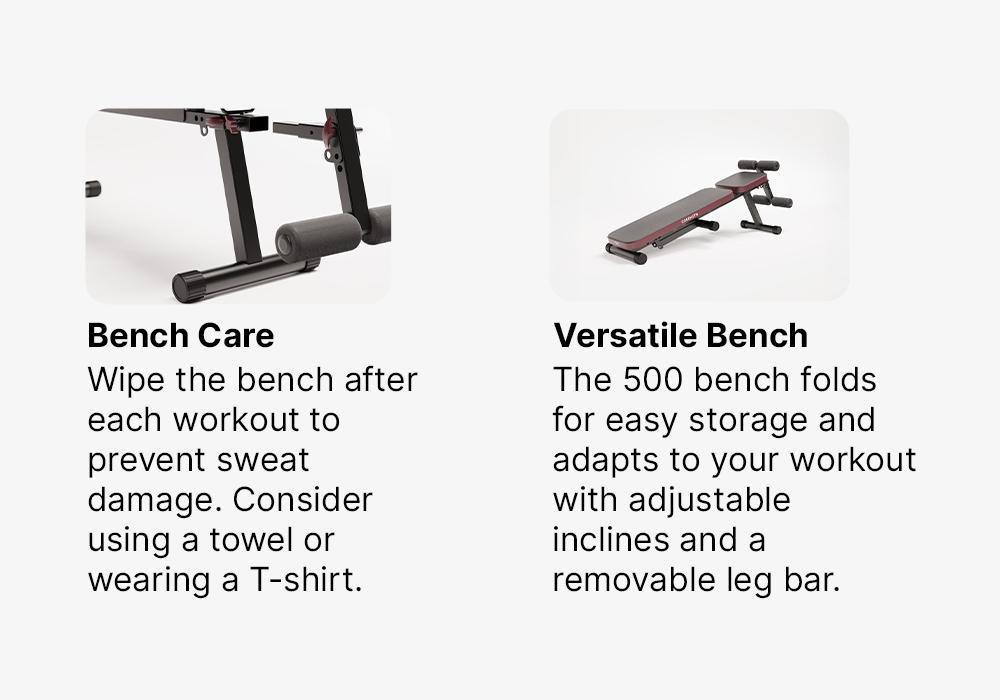 Folding Incline Decline Abs Weight Training Bench 500, No Color, medium