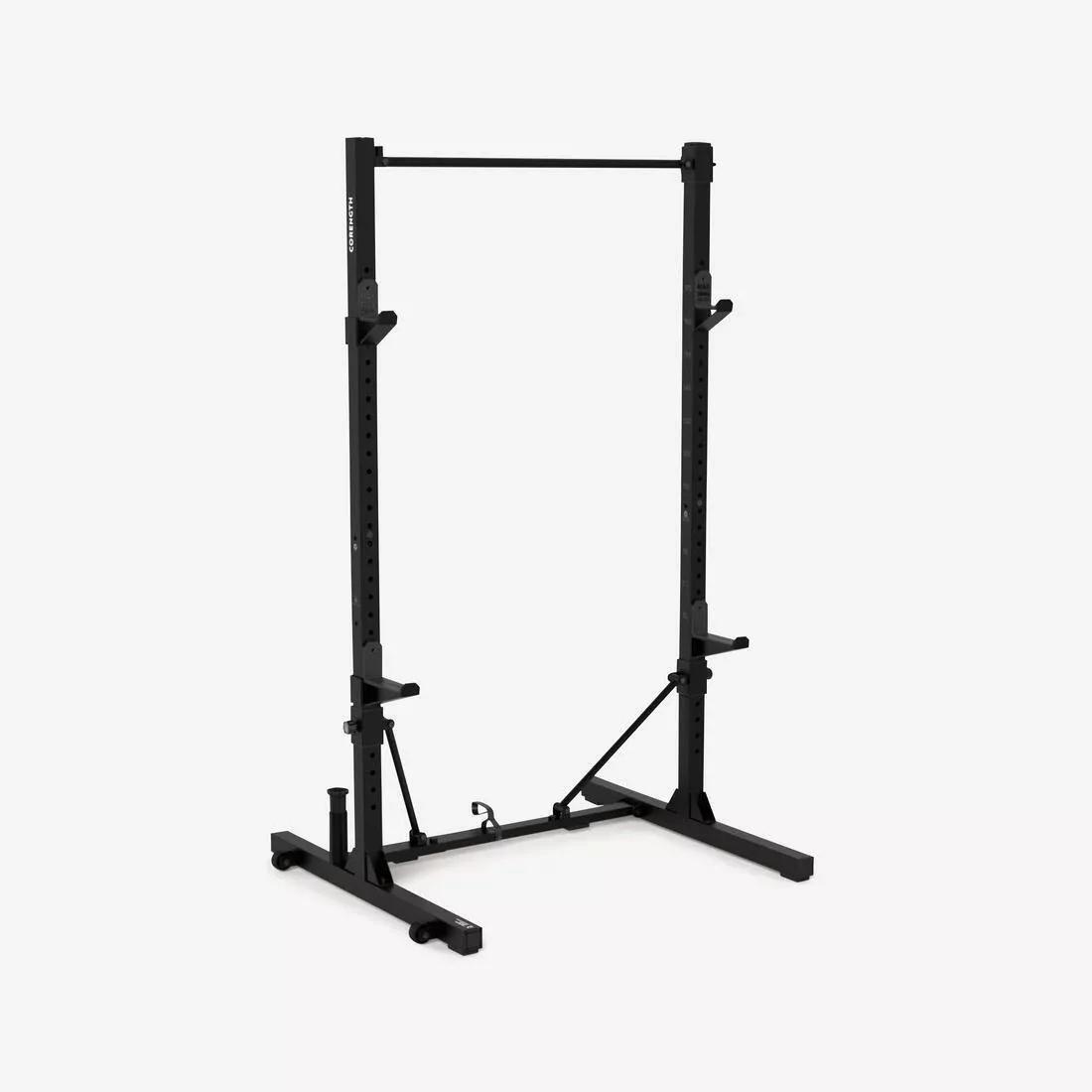 Fold-Down/Retractable Squat, Bench And Pull-Up Weight Training Rack - 500, , medium