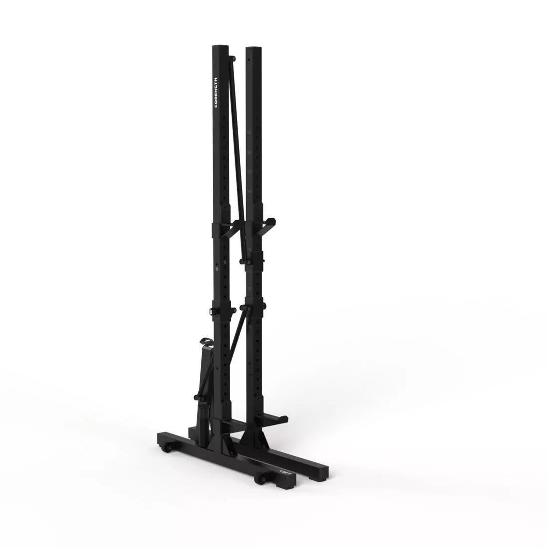 Fold-Down/Retractable Squat, Bench And Pull-Up Weight Training Rack - 500, No Color, large image number 5